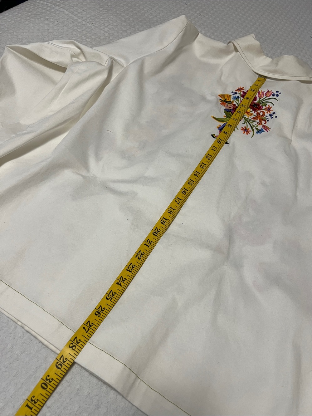 Bob Mackie Wearable “Parade of the Flowers” White Full-Zip Embroidered Jacket - Picture 14 of 16